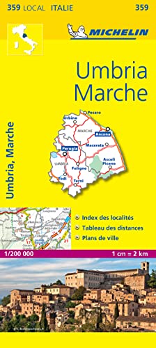 Umbria e Marche: 1:200000 (Michelin kaart - lokaal Italie (359)) von MICHELIN